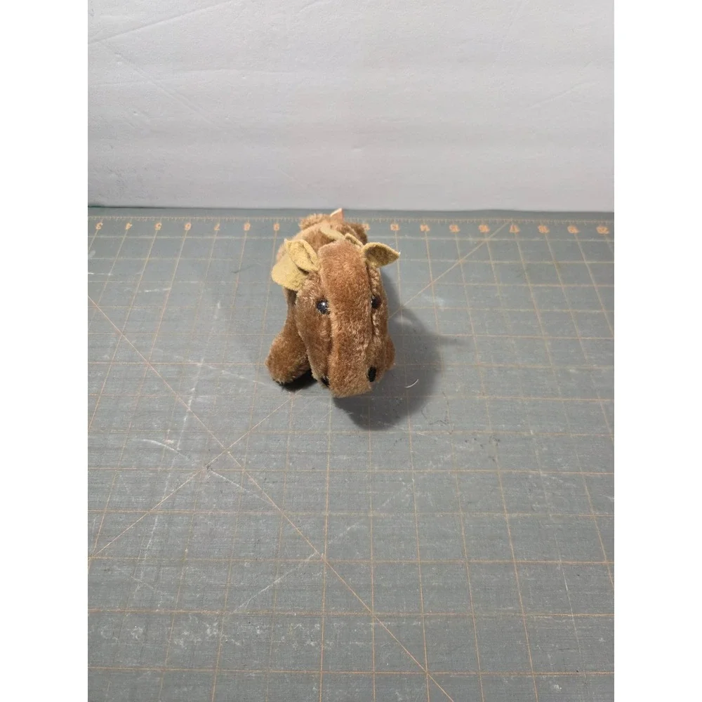 Dakin Beanie Baby Chocolate the Moose Brown Plush Tan Antlers 1993 Small 4in